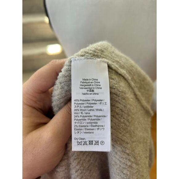 J.Crew Grey Wool Blend Knit Chunky Double Breasted Blazer Cardigan - Picture 7 of 8